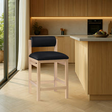 Load image into Gallery viewer, Roundhill - Faux Leather Counter Stool - Natural Frame
