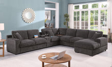 Load image into Gallery viewer, Celine - Corner Sectional Sofa With Right Facing Chaise, Cupholders, And Charging Ports - Gray
