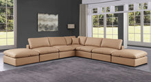 Load image into Gallery viewer, Comfy - 7 Piece Faux Leather Modular Corner Sectional - Tan
