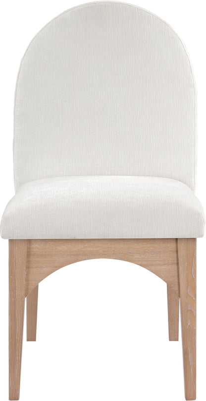 Waldorf - Chenille Dining Side Chair With Natural Legs