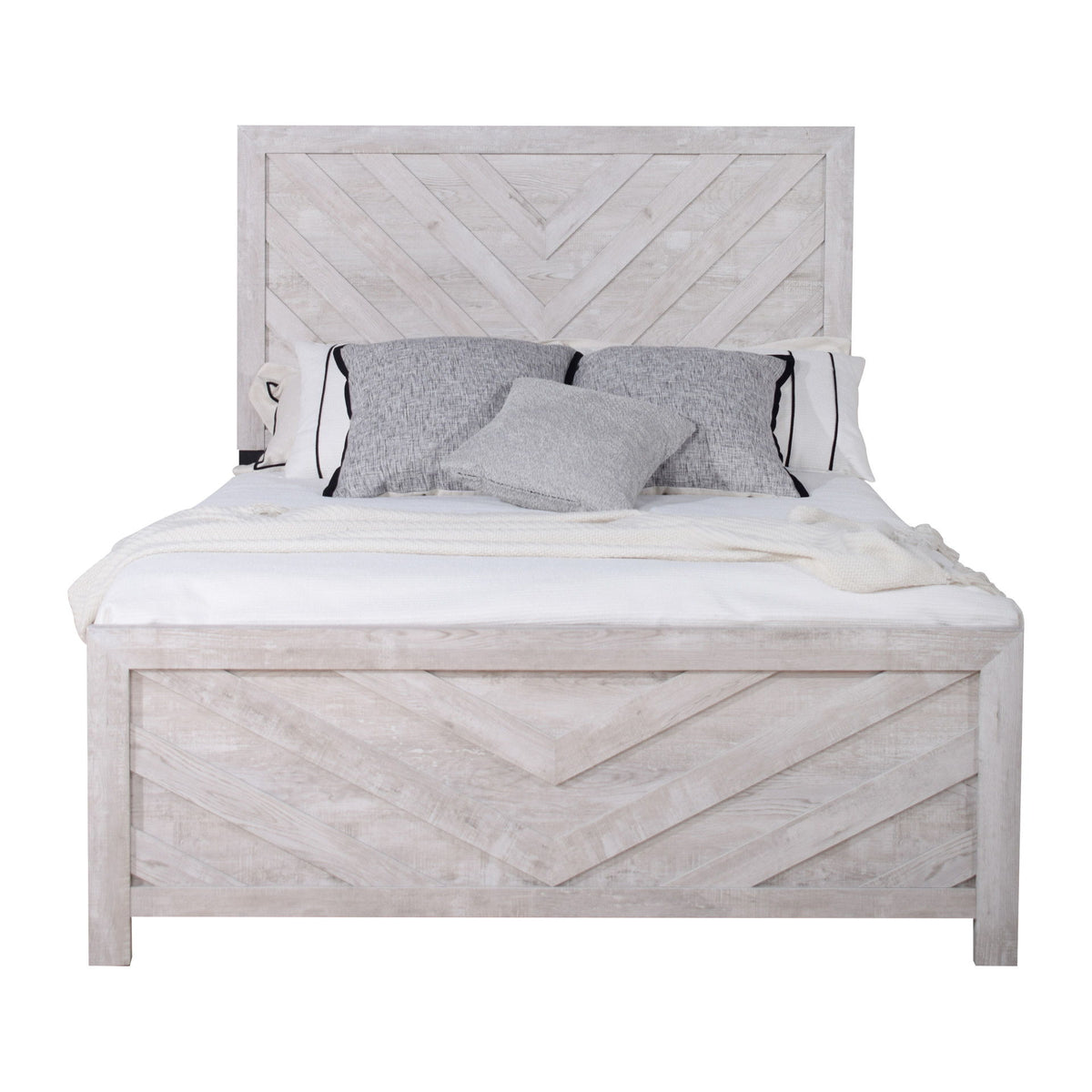 Biscayne - 6/6 King Headboard, Footboard & Slats - Driftwood