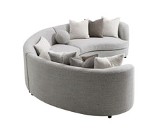 Load image into Gallery viewer, Ivria - Boucle Sectional Sofa With 9 Pillows - Gray
