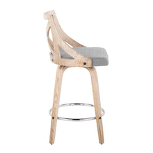 Load image into Gallery viewer, Charlotte - Farmhouse Fixed Height Counter Stool With Swivel And Round Footrest (Set of 2)

