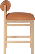 Load image into Gallery viewer, Roundhill - Faux Leather Counter Stool - Natural Frame
