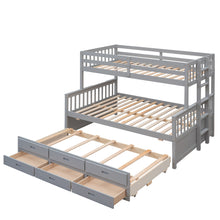 Load image into Gallery viewer, Bunk Bed With Twin Size Trundle And Drawers
