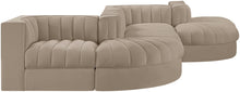 Load image into Gallery viewer, Rummi - Rounded Velvet Performance Fabric Upholstered 6 Piece Modular Sectional
