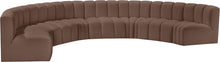 Load image into Gallery viewer, Arc - Faux Leather 8 Piece U-Shaped Modular Sofa
