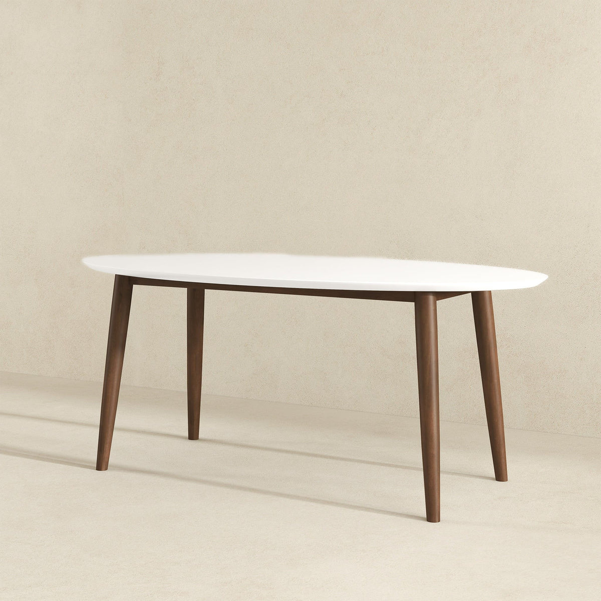 Ada - Oval Dining Table And 4 Side Chairs - White