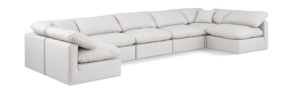 Indulge - Faux Leather 7 Piece Modular U-Shaped Sectional