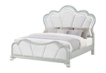 Aria - King Bed Headboard With LED - Silver