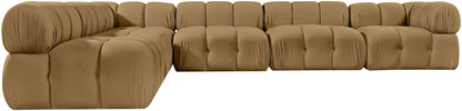 Orin - Velvet 6 Piece Modular L-Shaped Sectional
