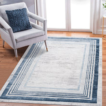 Load image into Gallery viewer, Marfi - 6' X 9' Bordered Area Rug - Blue / Ivory
