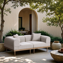Load image into Gallery viewer, Laguna - 2 Piece Resilient Water Resistant Fabric 71" Upholstered Outdoor Patio Modular Loveseat
