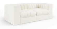 Load image into Gallery viewer, Rummi - Velvet Performance Fabric Upholstered 2 Piece Modular Loveseat
