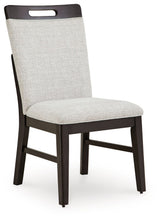 Load image into Gallery viewer, Neymorton - Dining Upholstered Side Chair (Set of 2) - Light Gray / Brown
