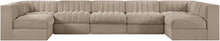 Load image into Gallery viewer, Rummi - Velvet Performance Fabric Upholstered 7 Piece Modular Sectional (With 2 Corner Chairs)
