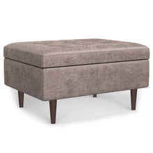 Load image into Gallery viewer, Shay - Large Square Coffee Table Storage Ottoman Mid-Century Style
