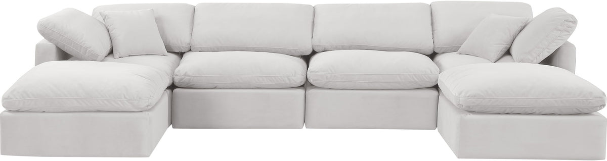 Indulge - Velvet 6 Piece Modular Double Chaise Sectional
