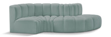 Load image into Gallery viewer, Arc - Faux Leather 4 Piece L-Shaped Modular Sofa
