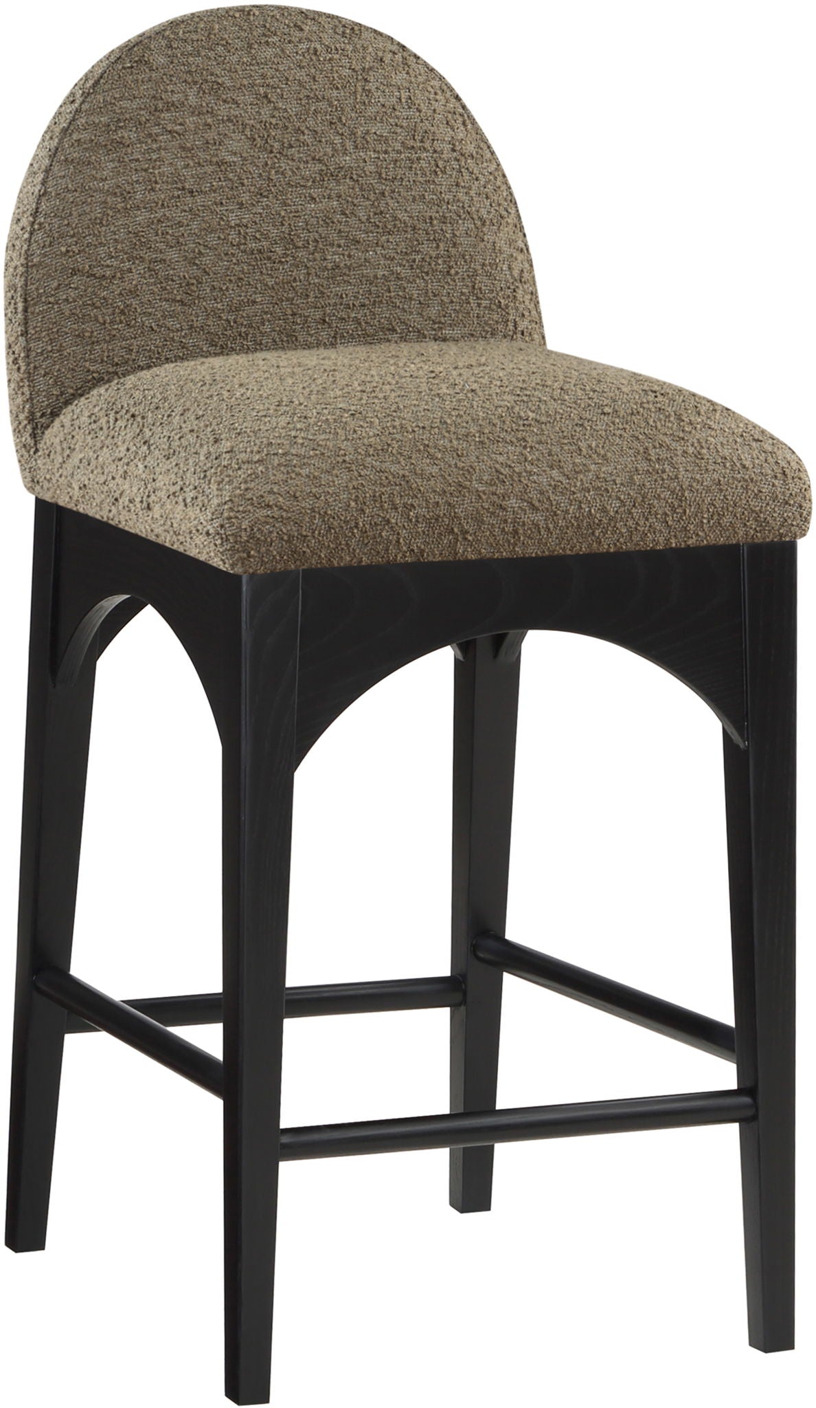 Waldorf - Boucle Stool With Black Legs