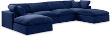 Load image into Gallery viewer, Comfy - 6 Piece Velvet Modular Double Chaise Sectional
