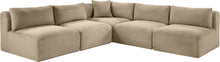 Load image into Gallery viewer, Shaggy - Fabric 5 Piece Modular Corner Armless Sectional
