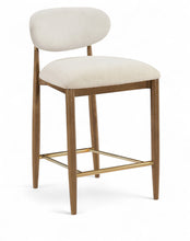 Load image into Gallery viewer, Riccio - Fabric Stool - Walnut Frame
