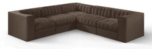 Load image into Gallery viewer, Rummi - Symmetrical Velvet Performance Fabric Upholstered 5 Piece Modular Sectional

