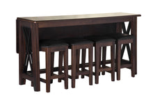 Load image into Gallery viewer, Carmina - 5 Piece Drop Leaf Counter Set - Dark Brown
