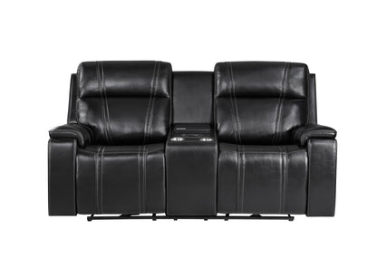 U8880 - 3 Piece Living Room Set (Power Reclining Sofa / Power Console Reclining Loveseat / Power Recliner) - Black