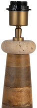 Load image into Gallery viewer, Palea - Mango Wood Base And Linen Textured Fabric Shade Table Lamp - Travertine / Natural
