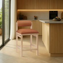 Load image into Gallery viewer, Roundhill - Faux Leather Counter Stool - Natural Frame
