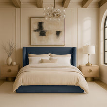 Load image into Gallery viewer, Kendall - Linen Textured Fabric Upholstered Bed
