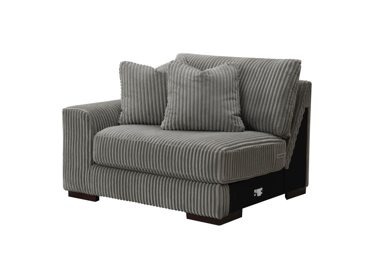 U243 - Left Chair With USB-C Charger - Gray