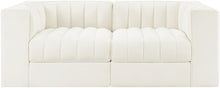 Load image into Gallery viewer, Rummi - Velvet Performance Fabric Upholstered 2 Piece Modular Loveseat
