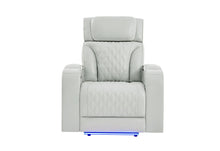 Load image into Gallery viewer, U8611 - Power Recliner With Power Headrest And LED - Silver
