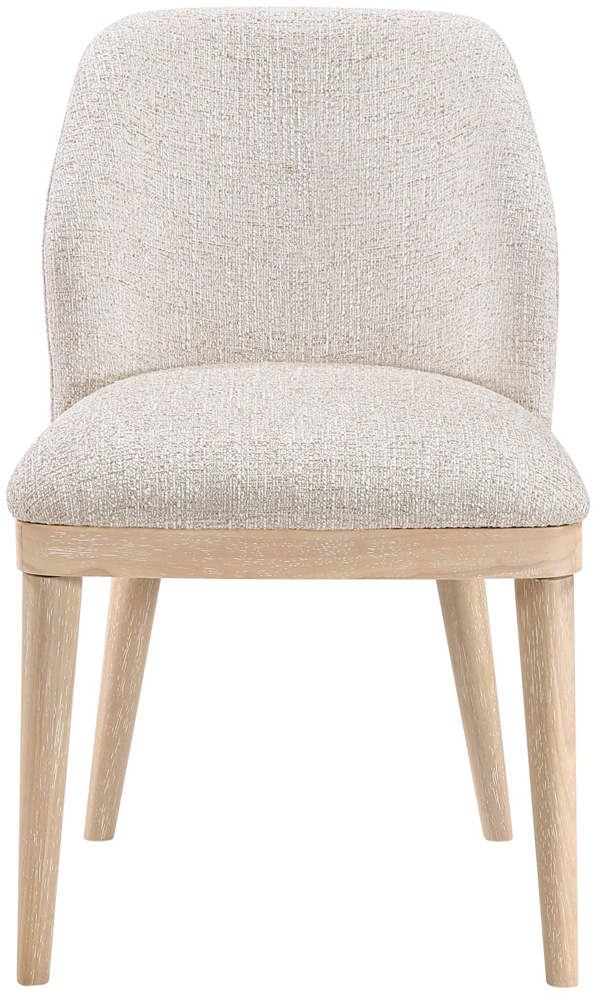 Valeo - Linen Textured Fabric Upholstered Dining Chair (Set of 2) - Painted Natural Base