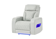 Load image into Gallery viewer, U8611 - Power Recliner With Power Headrest And LED - Silver
