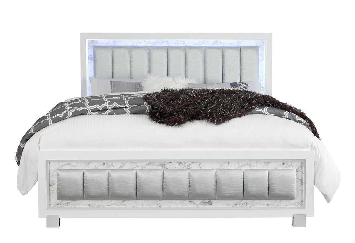 Santorini - Full Bed Footboard & Slats - White