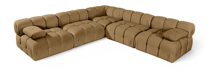Orin - Velvet Fabric 5 Piece Modular Sectional