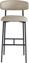 Load image into Gallery viewer, Lupita - Vegan Leather Upholstered Bar Stool (Set of 2) - Taupe / Matte Black
