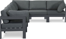 Load image into Gallery viewer, Nizuc - Outdoor Patio 6 Piece Modular Sectional With Gray Frame
