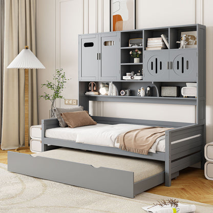 Daybed & All-In-One Cabinet And Shelf