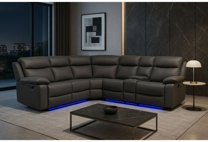 U6026 - Right Side Facing Sectional With LED And Speaker - Gray