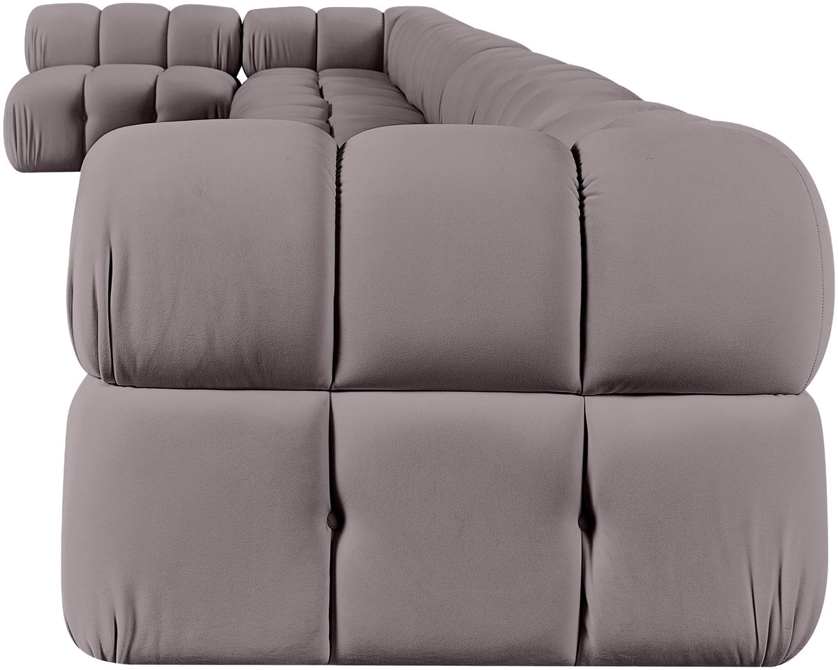 Orin - Velvet Performance Fabric Upholstered 8 Piece L-Shaped Sectional