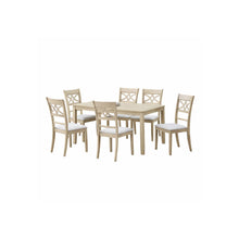 Load image into Gallery viewer, Ferris - 7 Piece Dining Set With Cross Back Chairs And Rectangular Table - Antique White
