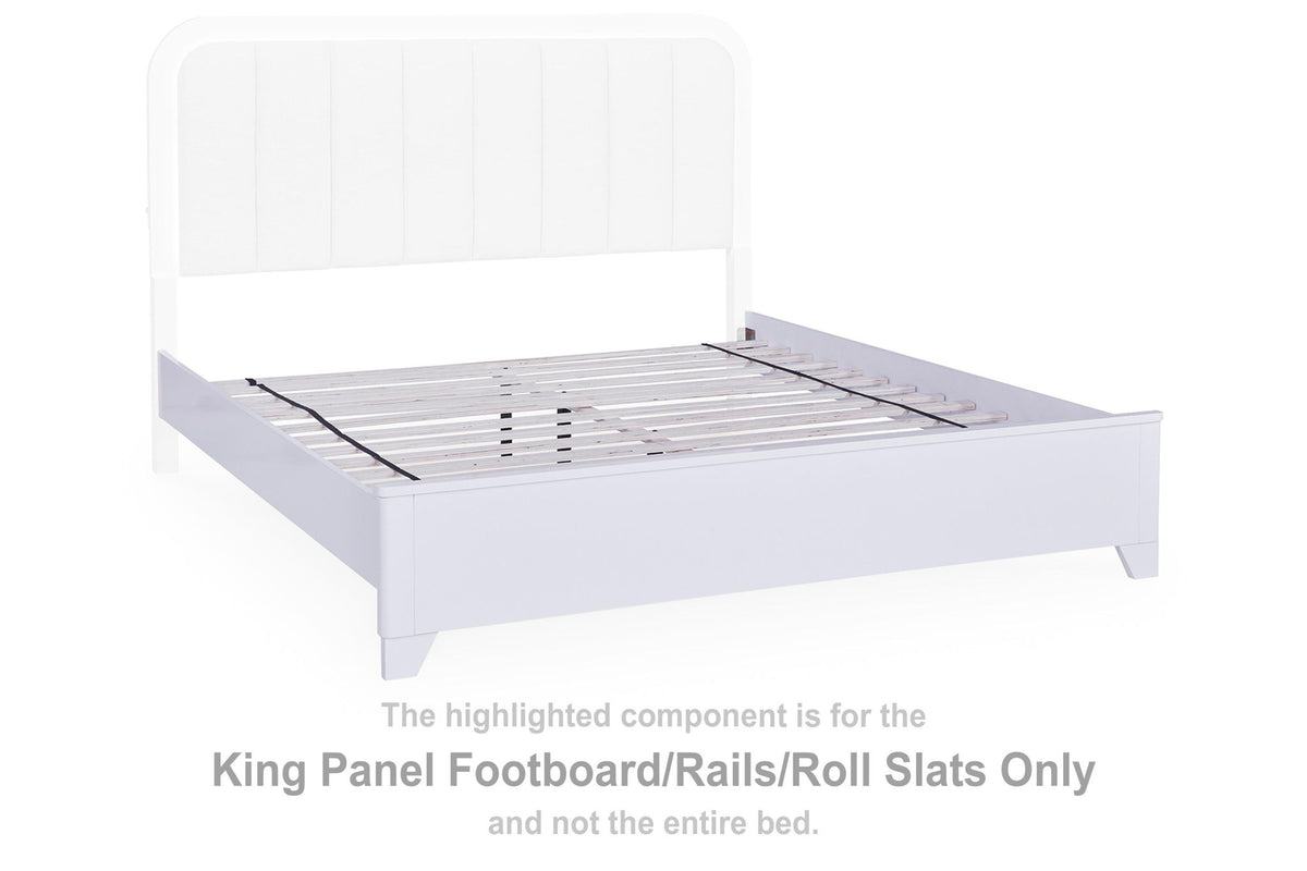 Jarlee - King Panel Footboard / Rails / Roll Slats - White