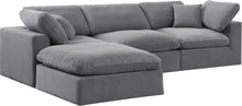 Load image into Gallery viewer, Comfy - 4 Piece Velvet Modular Sectional With Chaise
