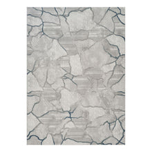 Load image into Gallery viewer, Geometrix - 5'3" X 7'3" Area Rug, Geometric 3D Effect - Gray / Ivory
