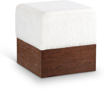 Load image into Gallery viewer, Havre - Ottoman / Stool With Brown Base
